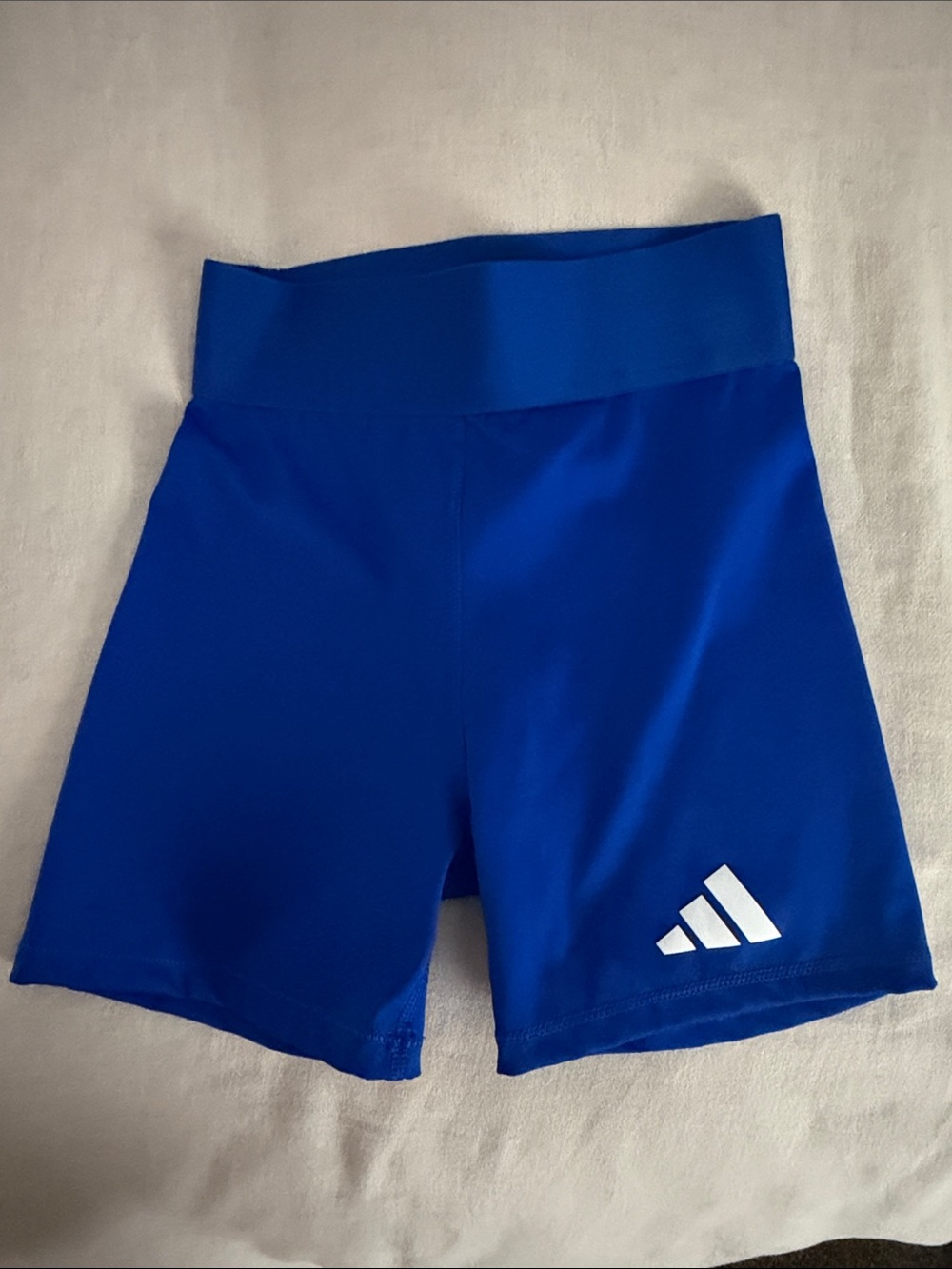 adidas Women's Bright Blue Athletic Bike Shorts